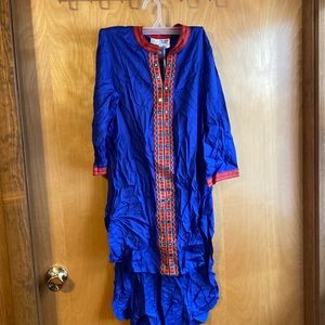 Mother Earth Ethnic Size Medium NWT Blue Top Handmade quality (see pictures)